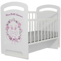 Классическая детская кроватка VDK Mon Amur колесо-качалка с маятником (белый)