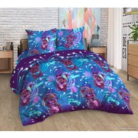 1.5-спальный комплект постельного белья Миланика Диско 1.5сп подростковый с наволочкой 70x70 (бязь)