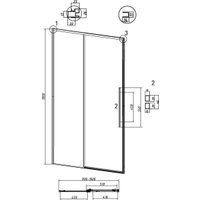 Душевая дверь Grossman Galaxy 100x195 100.K33.01.100.32.00 (золото сатин/стекло прозрачное)