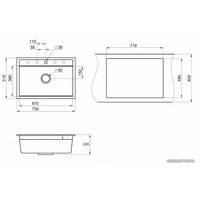 Кухонная мойка Granula KS-7301 (арктик)