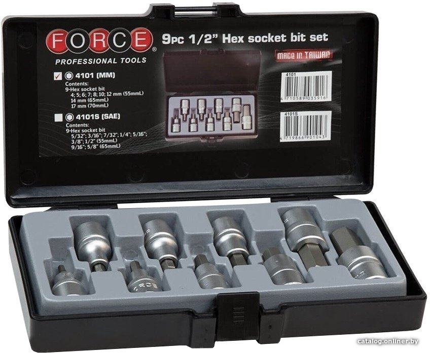 Набор головок слесарных Force 4101 (9 предметов)