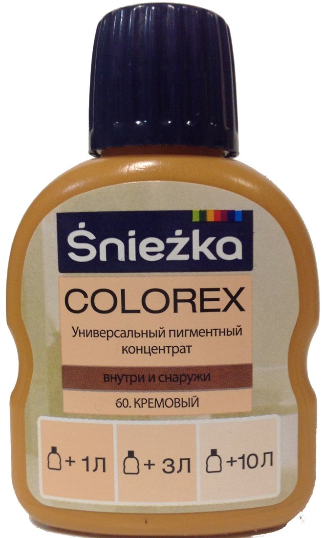 

Колеровочная краска Sniezka Colorex 0.1 л (№60, кремовый)