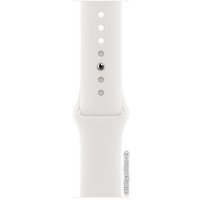 Умные часы Apple Watch SE 44 мм (алюминий серебристый/белый спортивный)