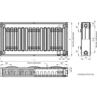 Стальной панельный радиатор Лидея ЛК 21-504 тип 21 500x400