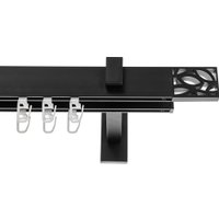 Карниз для штор Sundays Home Флэт Лайн Грид двойной (составной, черный матовый, 3.2 м)