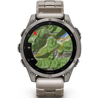 Умные часы Garmin Fenix 8 Sapphire, Titanium 47мм (светло-серый, титановый ремешок)