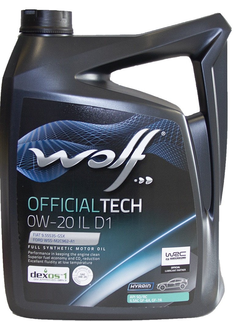Моторное масло Wolf OfficialTech 0W-20 IL D1 4л