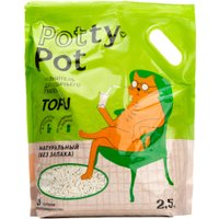 Наполнитель для туалета Potty-Pot Тофу натуральный без запаха 2.5 кг (6 л)
