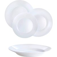 Набор тарелок Luminarc Plumi V5586 (18шт, белый)