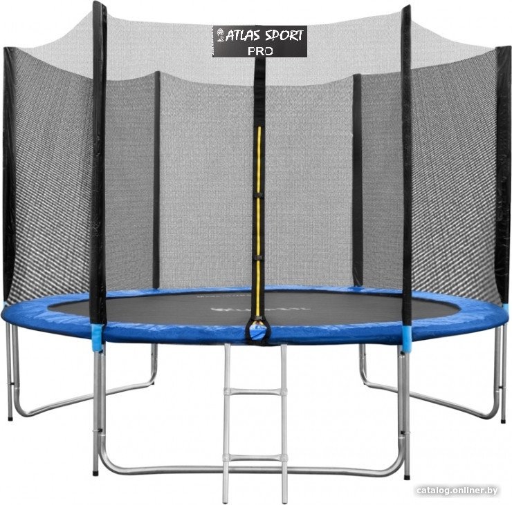 Батут Atlas Sport 312 см - 10ft Pro (3 ноги, внешняя сетка, синий)
