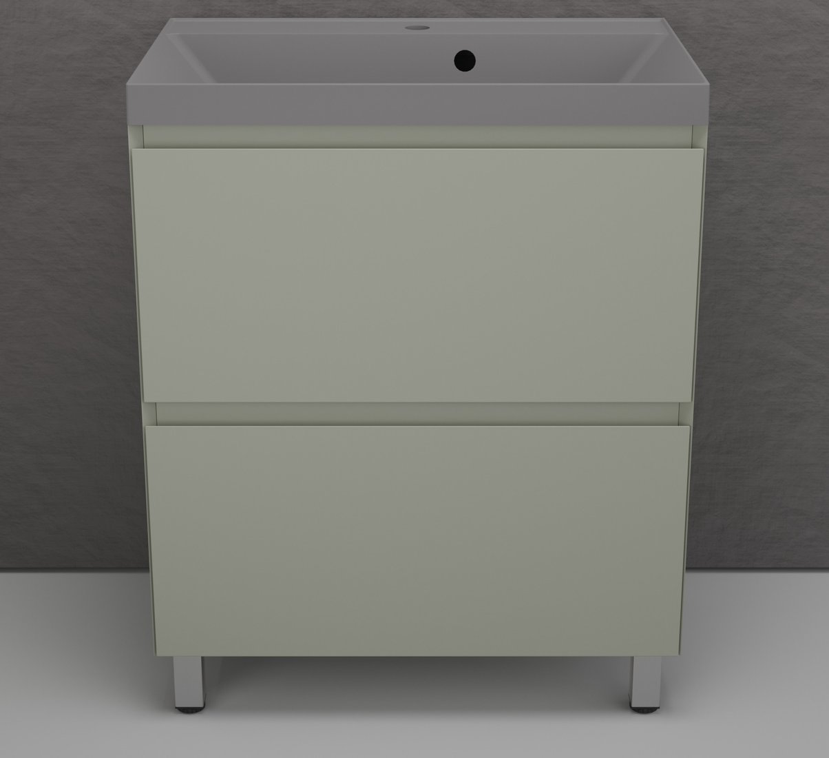 

Symbolite Тумба под умывальник Манхэттен 70 Plus 2 ящика + Asti 70x45 (олива/серый шелк)