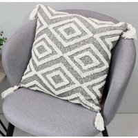 Чехол на подушку Matex Tufted ALEX-022 (молочный/серый)