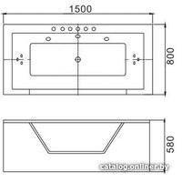 Ванна WeltWasser HB Konigs 150x80 WT