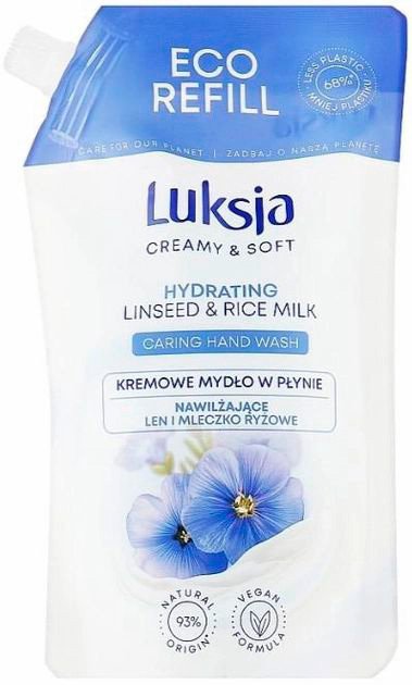 

Luksja Мыло жидкое Льняное и рисовое молочко 400 мл (сменный блок)