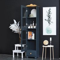 Шкаф-витрина Диприз Бритта Д.30011.3 (серый воск/антик)