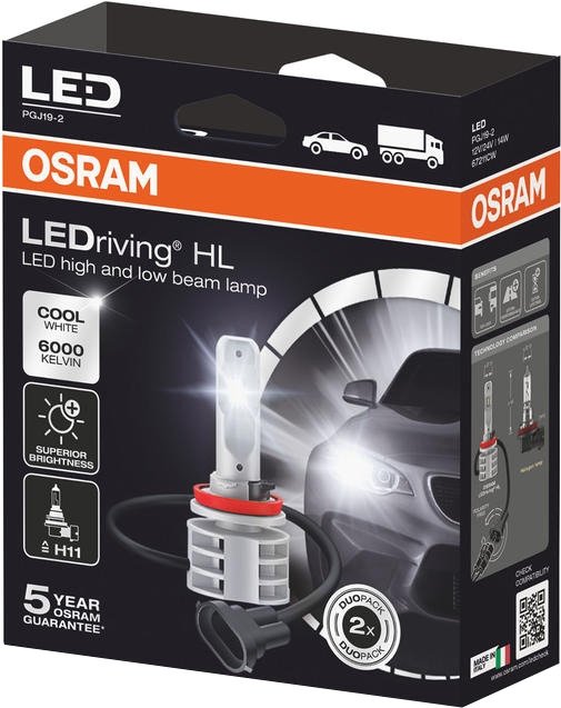 

Светодиодная лампа Osram H11 67211CW 2шт