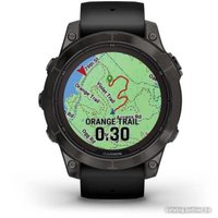 Умные часы Garmin Fenix 7 Pro Sapphire Solar (карбоново-серый титан/черный)