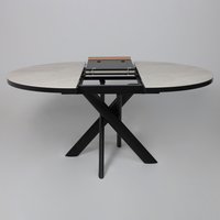 Кухонный стол Мамадома Ronaldo-120 раздвижной 120-160 (onyx premium cer/черный)