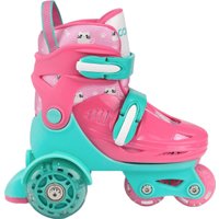 Роликовые коньки Cosmoride Honey + набор защиты (р-р 31-34, мятный/розовый)
