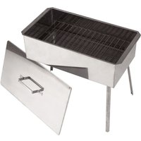 Коптильня НПО Кедр С поддоном и ножками 50x27x17.5 К2-0.8БНПн (0.8мм, нержавеющая сталь)