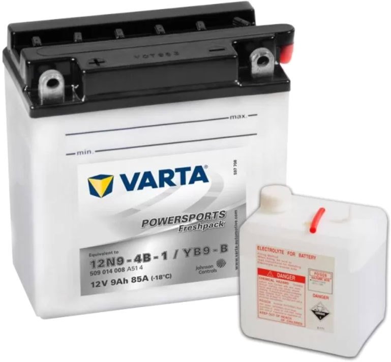 

Мотоциклетный аккумулятор Varta Powersports Freshpack YB9-B (9 А·ч)