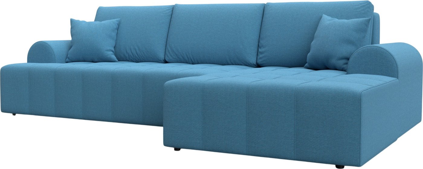 

Угловой диван Лига диванов Лига-080 угол правый 134743 (рогожка Амур 10 голубой)