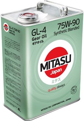 

Трансмиссионное масло Mitasu MJ-443 GEAR OIL GL-4 75W-90 Synthetic Blended 4л