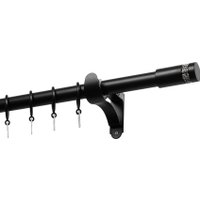 Карниз для штор Sundays Home Волна Имидж 25мм однорядный (черный матовый, 1.8м)