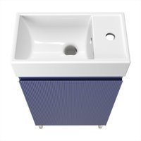  Wellsee Тумба под умывальник 3 в 1 WC Area 221804003 (тумба/матовый синий, раковина/глянцевый белый, ножки/нержавеющая сталь)