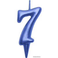 Свеча для торта Мультидом Овал Цифра 7 МС5-47 (синий)