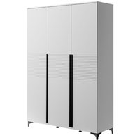 Шкаф распашной Bravo Мебель Брента ШР-3 (белый снег/лак белый)