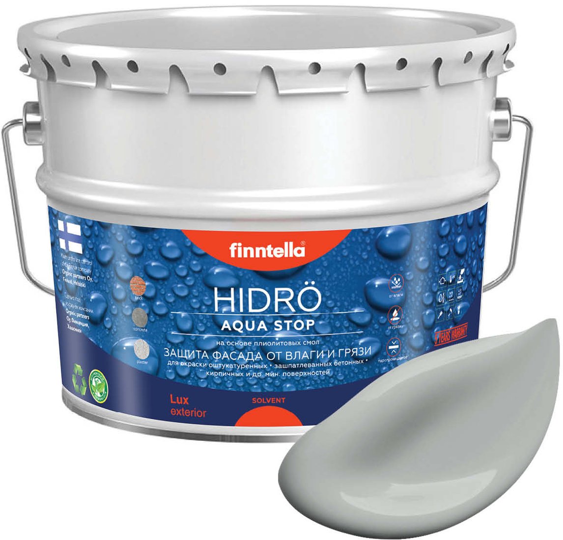 

Краска Finntella Hidro Joki F-14-1-9-FL060 9 л (серый)