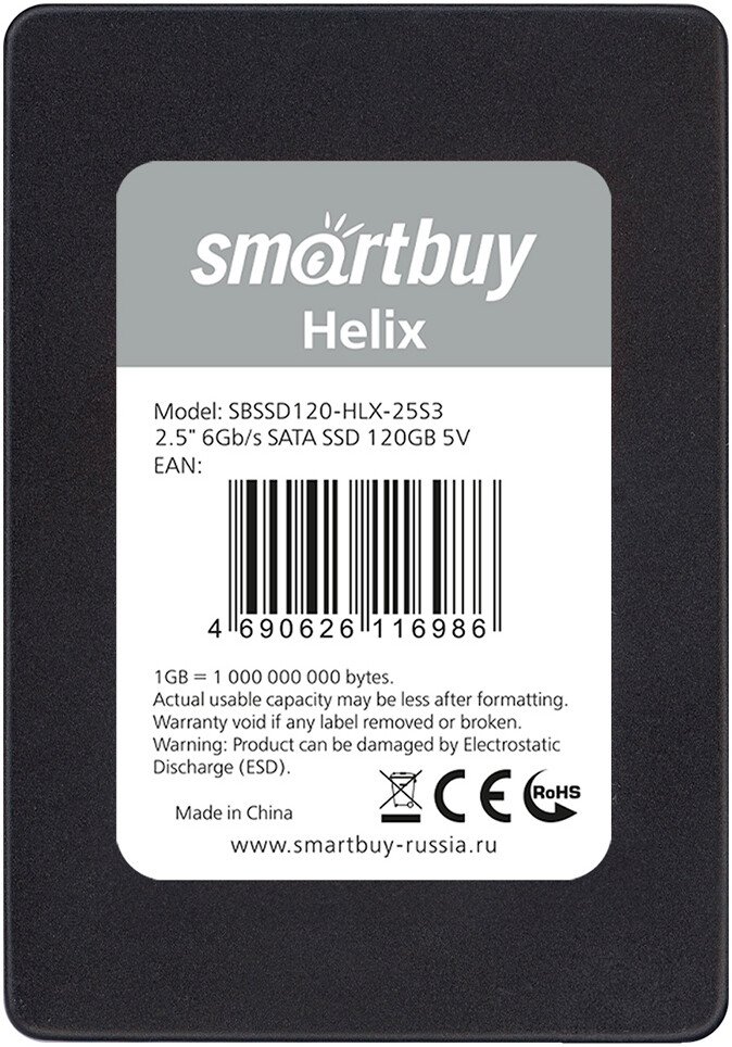 

SSD SmartBuy Helix 120GB SBSSD120-HLX-25S3