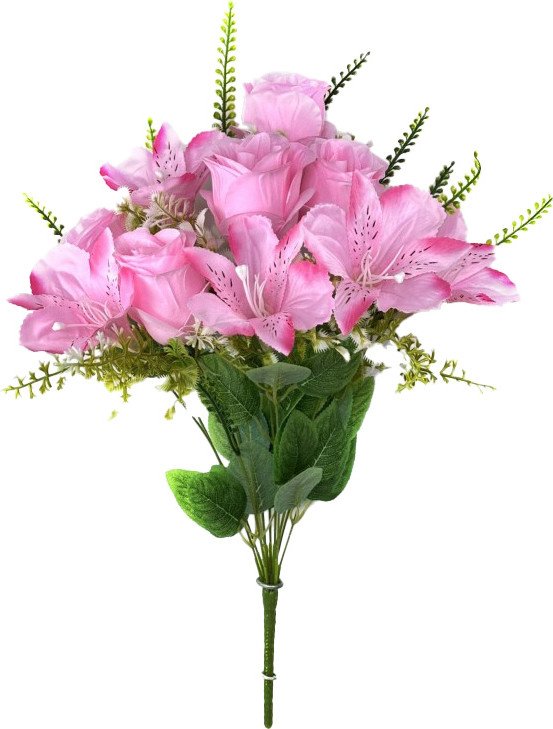 

Искусственный букет KlrBy Розы и альстромерии СН18роз