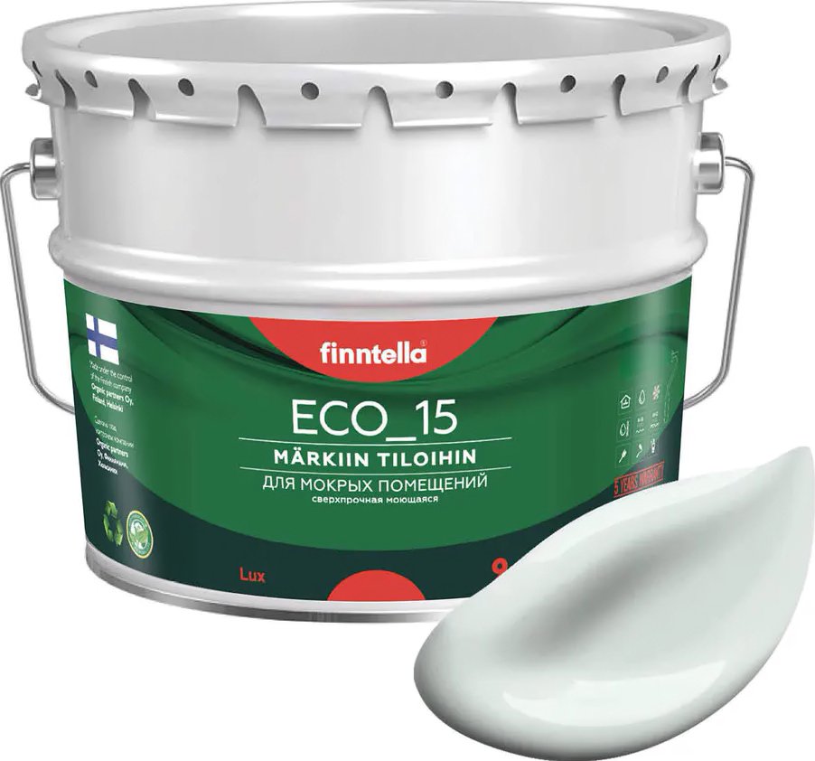 

Краска Finntella Eco 15 Hopea F-10-1-9-FL067 9 л (светло-серый)