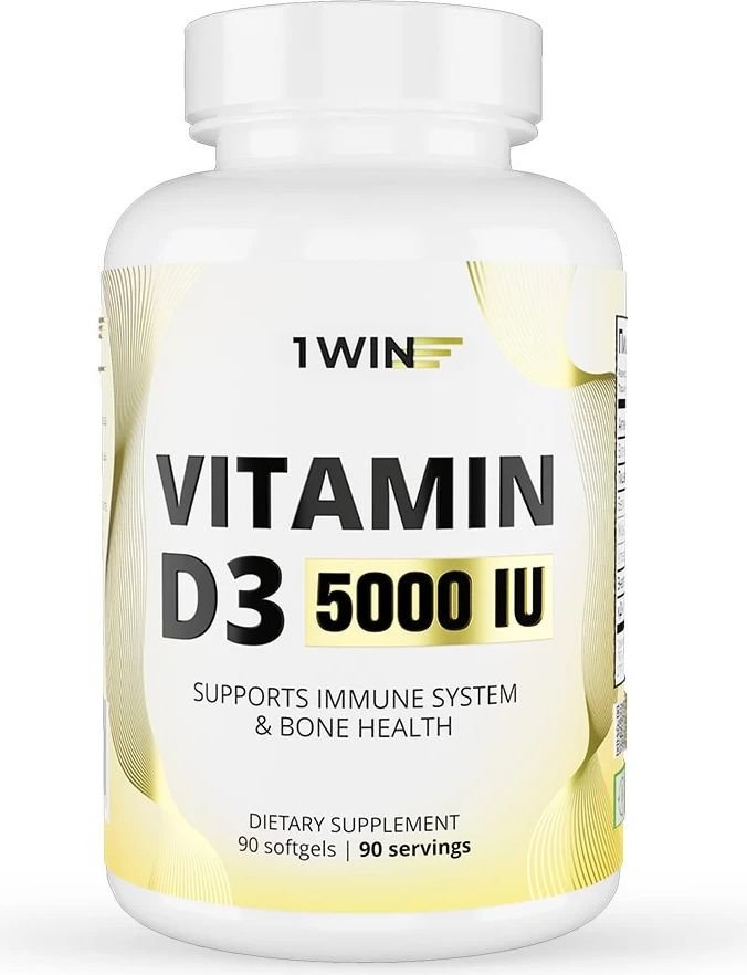 

Витамины, минералы 1WIN Vitamin D3 5000 ME (90 капсул)