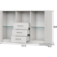 Комод SV-Мебель Гамма 20 Серия №4 ФР-10038438 000170344 (ясень анкор светлый/сандал светлый)