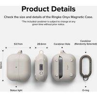 Чехол Ringke Onyx Magnetic Magsafe для Samsung Galaxy Buds 3 / 3 Pro Warm Grey