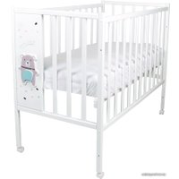 Классическая детская кроватка VDK Magico Loft Bear колесо-качалка (белый)