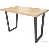 Кухонный стол Millwood Лофт Уэльс Light 120x70 (18 мм, золотой Craft/черный)