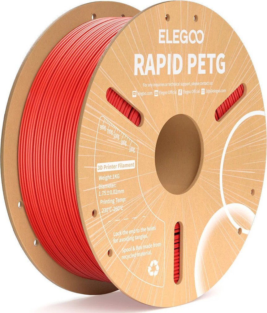 Филамент Elegoo Petg Rapid 50.203.0218 (1кг, красный)