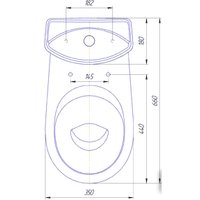 Унитаз напольный Rosa Комфорт (белый)