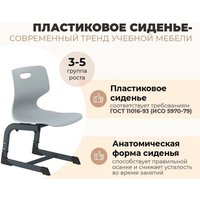 Детский стул Sheffilton SHT-S-TN21/3-5 а3-5 (серый/антрацит)