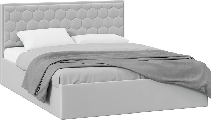 

Кровать Трия Порто универсальная 1600 (велюр Confetti Silver)