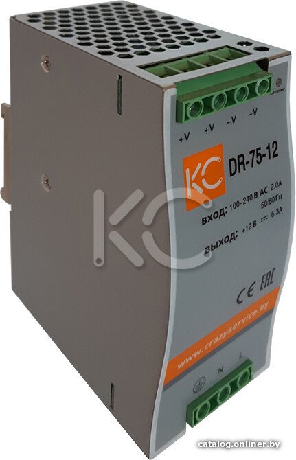 Блок питания на DIN-рейку КС DR-75W-12V dr-75-12