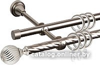 

Карниз для штор АС ФОРОС Grace D16K/16Г + наконечники Орион (2м, сатин)