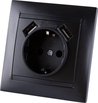 Розетка TDM Electric Лама SQ1815-0642 (графит)