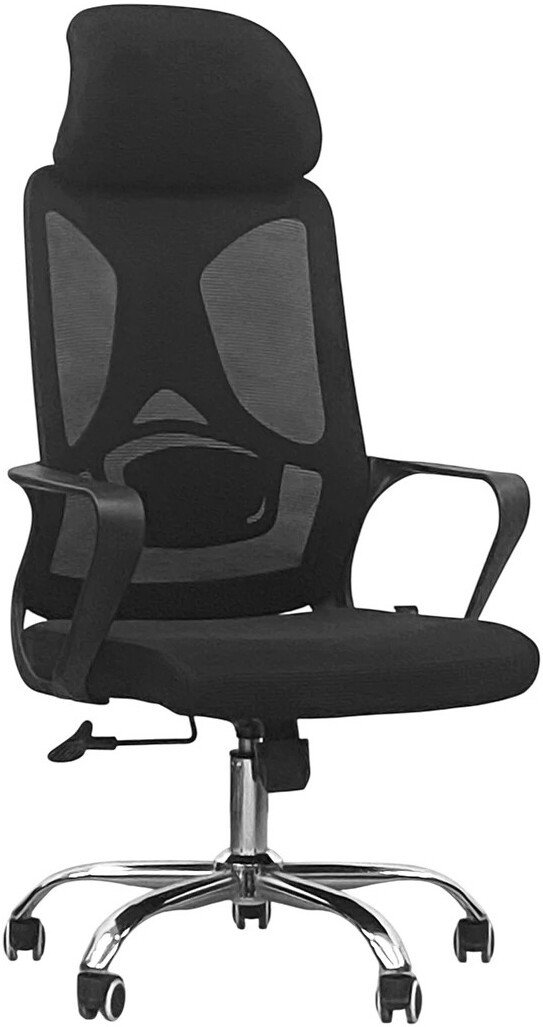 Офисное кресло SitUp Bima black Chrome (сетка Black/ Black)