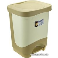 Контейнер для мусора Эльфпласт Бинго 8л (слоновая кость-бежевый)
