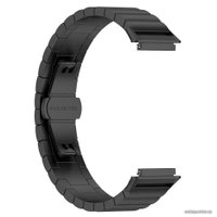 Браслет Rumi Snake металлический блочный для Huawei Band 7 (черный)
